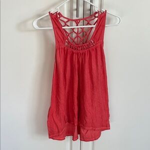 Women's Red Sleeveless Top